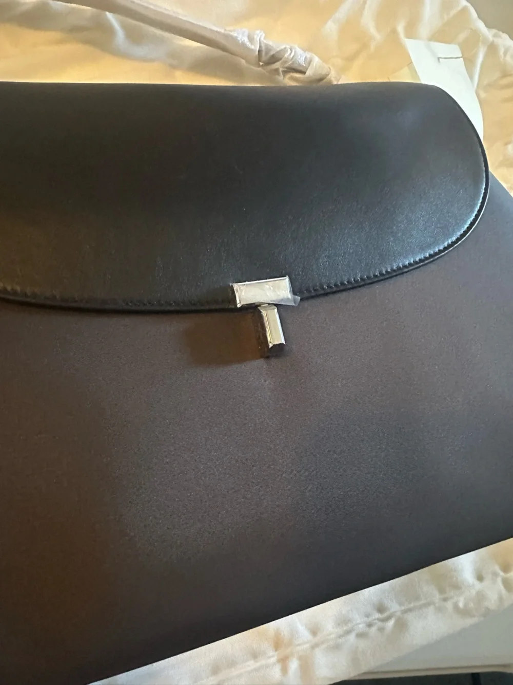 Toteme T-Lock Nylon and Leather Satchel